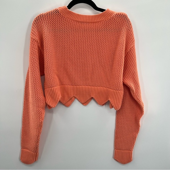 Ronny Kobo Knit Sweater Pullover Pastel Orange Long Sleeve Small - Picture 2 of 8